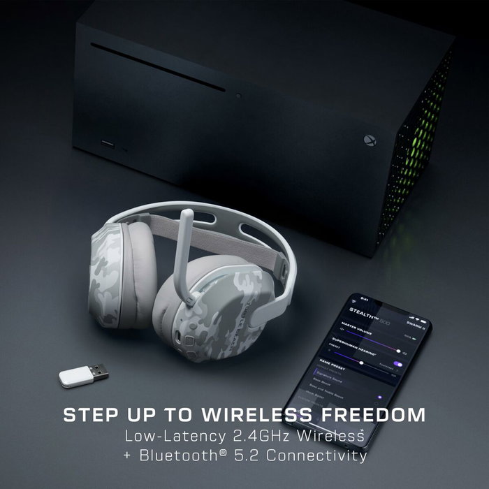 Turtle Beach Stealth 500 - Arctic Camo - Casque gaming sans fil pour Xbox, PC et mobile.