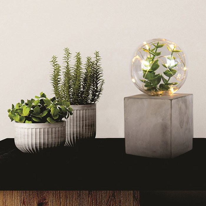 Home Deco Factory Lampe LED avec Plante Artificielle