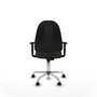 PIQUERAS Y CRESPO Chaise de bureau Algarra noire avec accoudoirs 1D et base chromée