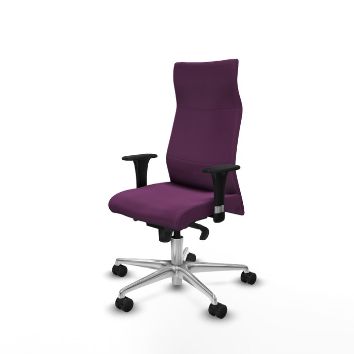 Piqueras Y Crespo Sillón Albacete Morado avec mécanisme Sincro et base aluminium