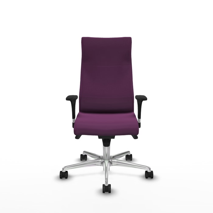 Piqueras Y Crespo Sillón Albacete Morado avec mécanisme Sincro et base aluminium