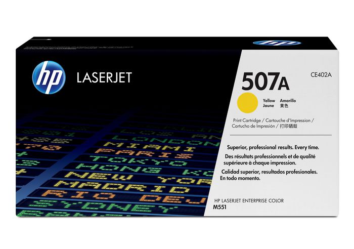 HP 507A toner LaserJet jaune authentique HP 507A toner LaserJet jaune authentique
