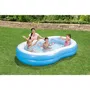 Bestway Big Lagoon - Piscine gonflable familiale pour enfants, 262 x 157 x 46 cm, bleue et blanche