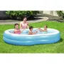 Bestway Big Lagoon - Piscine gonflable familiale pour enfants, 262 x 157 x 46 cm, bleue et blanche