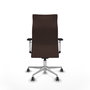 Piqueras Y Crespo Sillón Albacete Marron foncé avec mécanisme Sincro et base aluminium