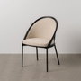 BigBuy Home Chaise de Salle à Manger Noir Beige
