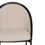 BigBuy Home Chaise de Salle à Manger Noir Beige