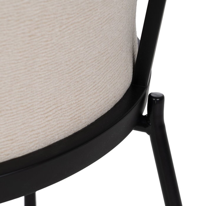 BigBuy Home Chaise de Salle à Manger Noir Beige BigBuy Home Chaise de Salle à Manger Noir Beige