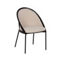 BigBuy Home Chaise de Salle à Manger Noir Beige
