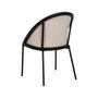 BigBuy Home Chaise de Salle à Manger Noir Beige