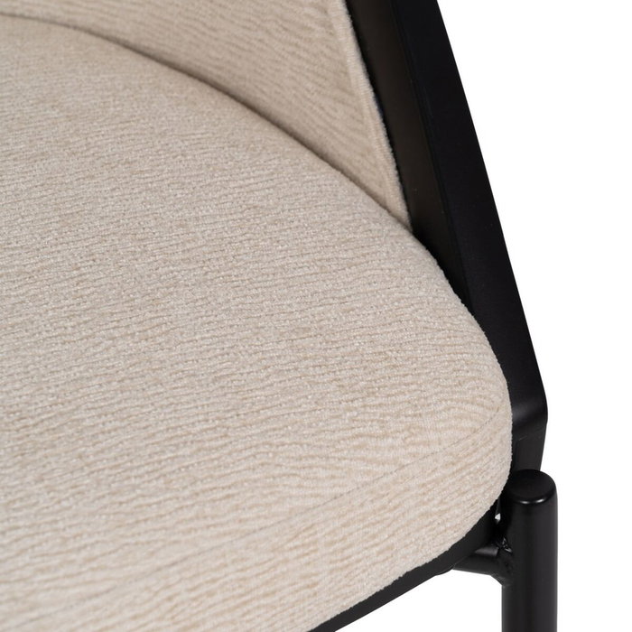 BigBuy Home Chaise de Salle à Manger Noir Beige BigBuy Home Chaise de Salle à Manger Noir Beige