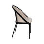 BigBuy Home Chaise de Salle à Manger Noir Beige