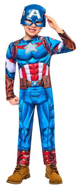 Rubies Déguisement enfant Captain America Black Line Taille 3-4 ans