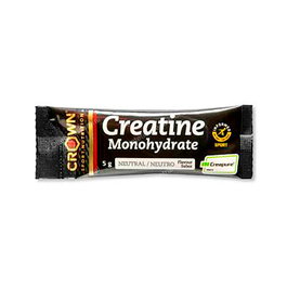 CROWN SPORT NUTRITION Créatine Monohydrate Creapure 5g - Neutre - Monodose - Sans saveur - Vegan - Purifiée - Sans allergènes