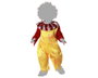 Atosa Déguisement Clown Halloween Bébé avec Combinaison Jaune et Col Volumineux