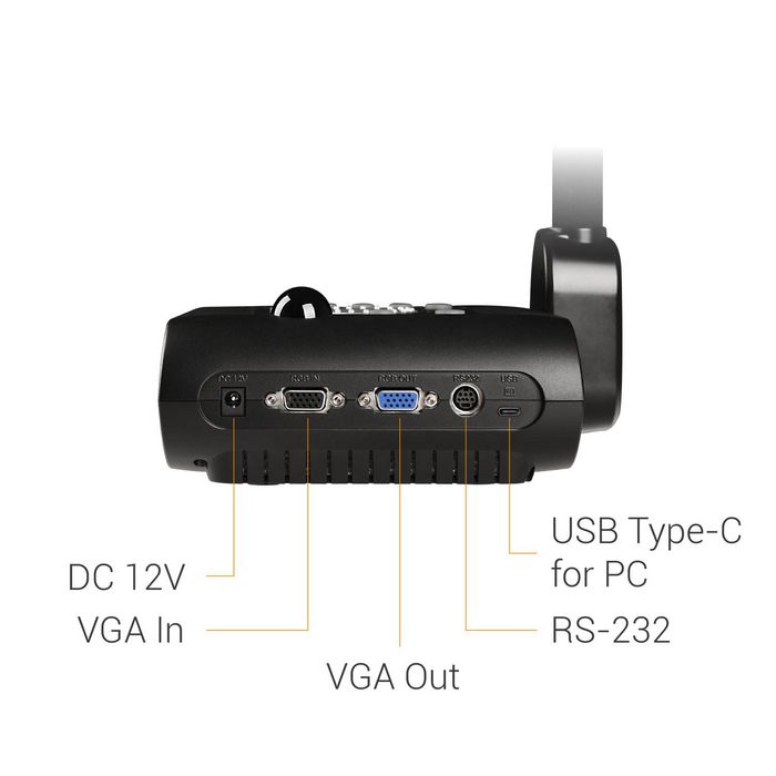AVer F50+ Visualiseur de documents 4K 60 fps, bras flexible, capteur 13 Mpx, zoom optique 10X, HDMI/USB, logiciel AVerTouch