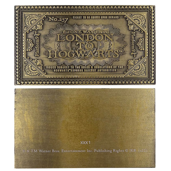 Harry Potter réplique Hogwarts Train Ticket Limited Edition Harry Potter réplique Hogwarts Train Ticket Limited Edition