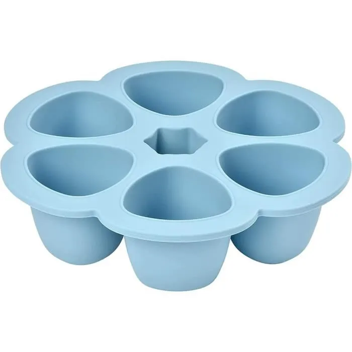 Beaba Multiportions en silicone bleu 6x90 ml