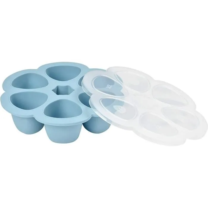 Beaba Multiportions en silicone bleu 6x90 ml