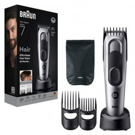 Braun HC 7590 HairClipper, Series 7, Noir/Gris