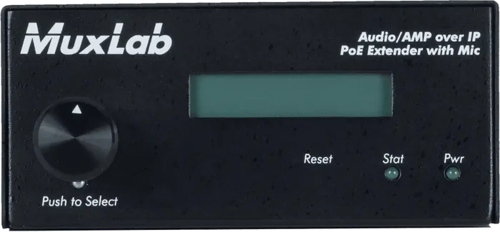 MUXLAB Transmetteur Audio Amplifié sur IP avec Entrées RCA, RS232, Minijack et Sortie RJ45, 100 m, Câble Cat 5e/6
