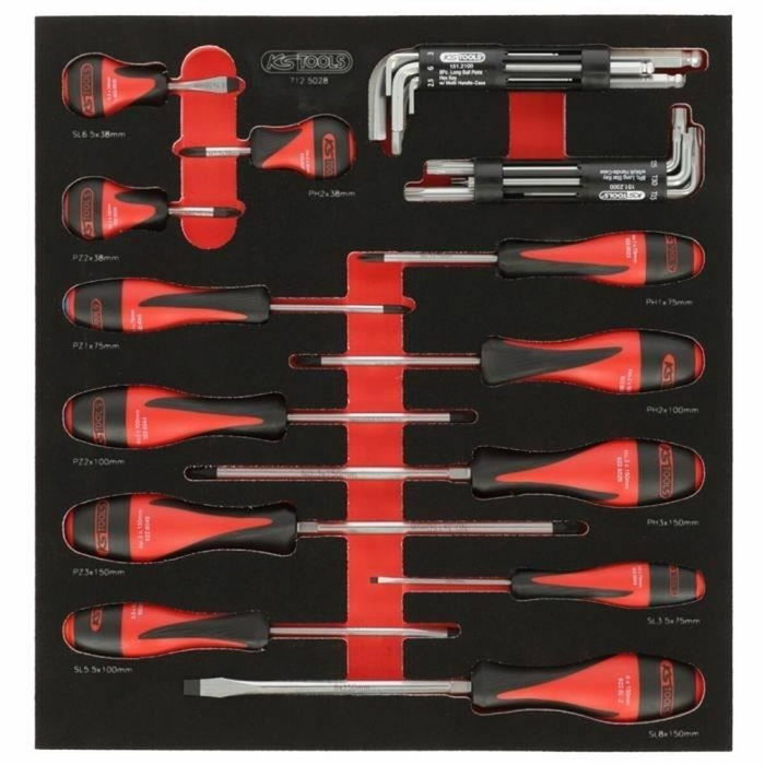 KS TOOLS Module de composition d'outils 714.0158 - 158 pièces, 3 tiroirs KS TOOLS Module de composition d'outils 714.0158 - 158 pièces, 3 tiroirs