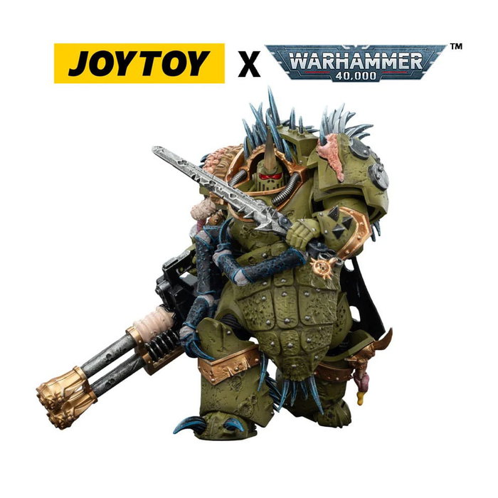 Warhammer 40,000 figurine Death Guard Blightlord Terminator 1 with Reaper Autocannon and Bubotic Blades 14 cm