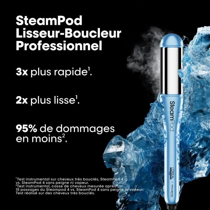 L'Oreal Professionnel Steampod 4 - Lisseur et boucleur à vapeur professionnel - Edition Limitée Utopia - Coiffage 3x plus rapide, dommages réduits de 95%