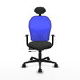 Piqueras y Crespo Chaise de Bureau Jorquera avec Appui-tête, Noir et Bleu