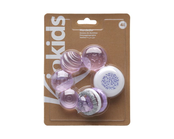 KioKids Mordedor De Frío Honey - Anneau de Dentition Refroidissant pour Bébé à Partir de 3 Mois, Texture Apaisante, Couleur Lavande, Matière Polipropylène et EVA