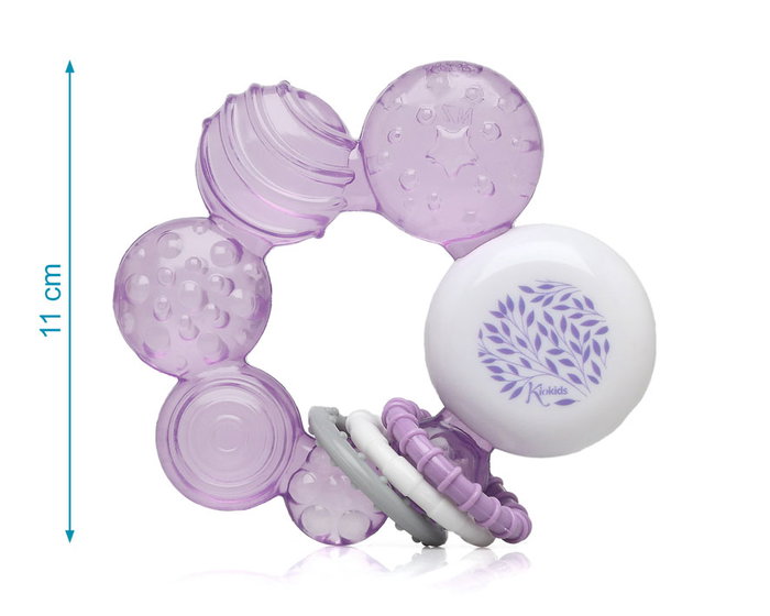 KioKids Mordedor De Frío Honey - Anneau de Dentition Refroidissant pour Bébé à Partir de 3 Mois, Texture Apaisante, Couleur Lavande, Matière Polipropylène et EVA