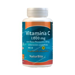 NATURBITE Vitamine C 1000mg avec rose musquée 20mg 180 comprimés