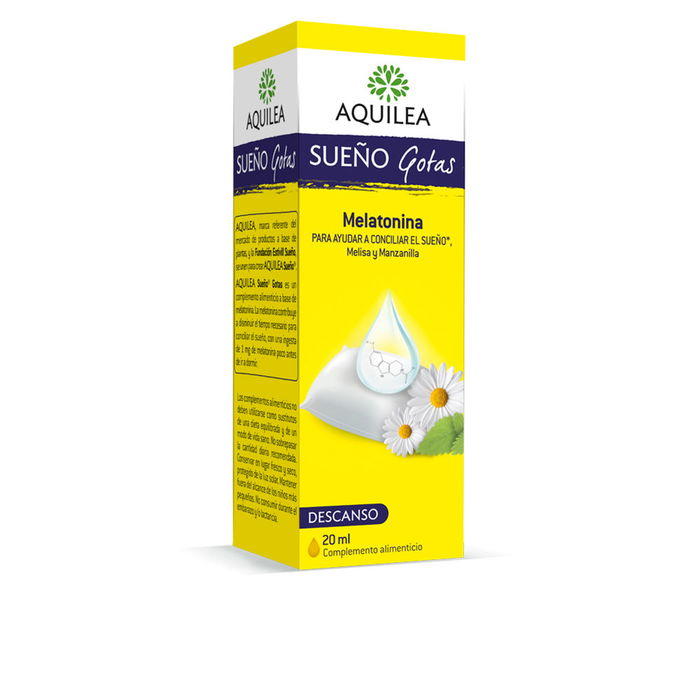 Aquilea Gouttes Sommeil 20 ml avec Mélatonine, Camomille et Mélisse pour Favoriser l'Endormissement Aquilea Gouttes Sommeil 20 ml avec Mélatonine, Camomille et Mélisse pour Favoriser l'Endormissement