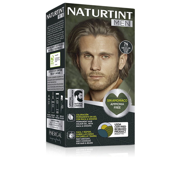 Naturtint MEN Coloration Sans Ammoniaque #7N Blond Noisette 1 unité Naturtint MEN Coloration Sans Ammoniaque #7N Blond Noisette 1 unité