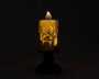 Bougie Halloween 13x5,5 cm avec lumière LED pour décoration terrifiante, 2 possibilités de mode