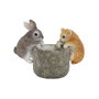 Home ESPRIT Lot de 3 Figurines Décoratives Animaux en Résine