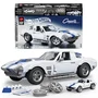 Mattel Brick Shop - Coffret de construction Hot Wheels Corvette Grand Sport 1/16 avec 918 pièces, pièces métalliques et autocollants - JGR31