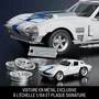 Mattel Brick Shop - Coffret de construction Hot Wheels Corvette Grand Sport 1/16 avec 918 pièces, pièces métalliques et autocollants - JGR31