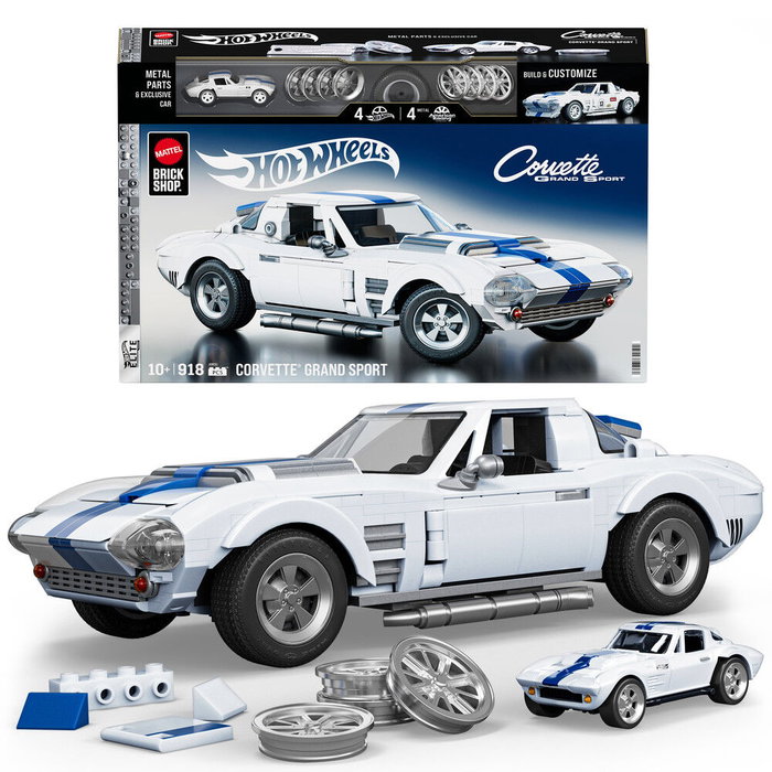 Mega Hot Wheels - Coffret de Construction Corvette Grand Sport - 916 pièces Mega Hot Wheels - Coffret de Construction Corvette Grand Sport - 916 pièces
