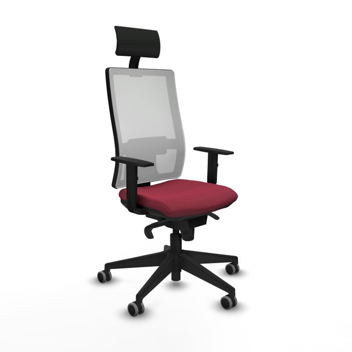 Piqueras y Crespo Chaise de Bureau Horna Bordeaux et Blanc Piqueras y Crespo Chaise de Bureau Horna Bordeaux et Blanc