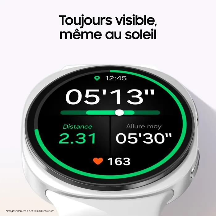 Samsung Galaxy Watch8 - Montre connectée Bluetooth 40mm - Boîtier Silver