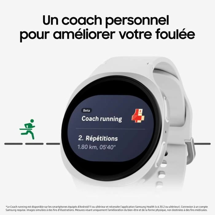Samsung Galaxy Watch8 Montre connectée 40mm Argent Samsung Galaxy Watch8 Montre connectée 40mm Argent