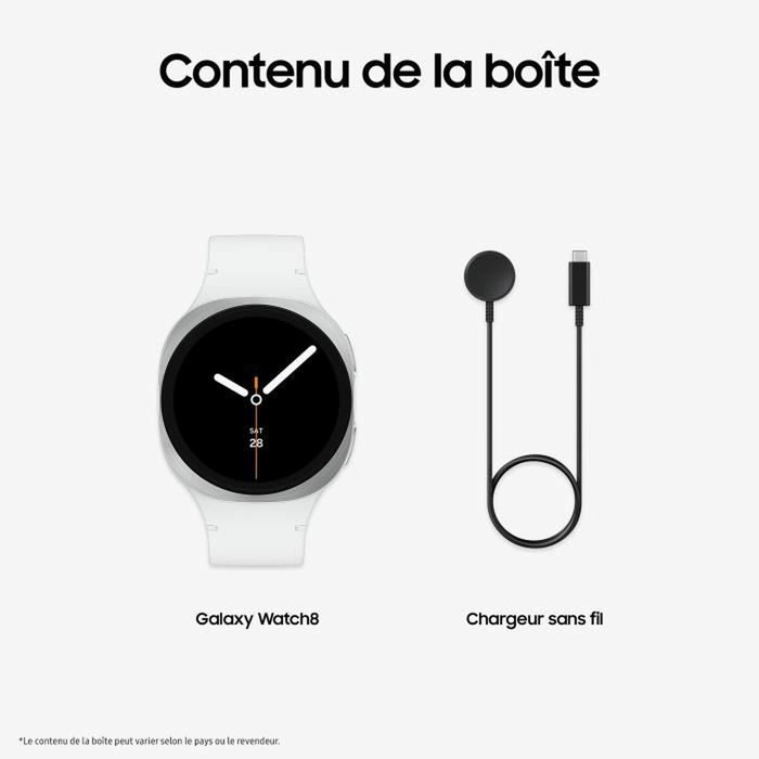 Samsung Galaxy Watch8 Montre connectée 40mm Argent Samsung Galaxy Watch8 Montre connectée 40mm Argent