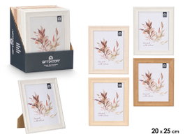 GIFTDECOR Lot de 4 cadres photo incurvés 20x25 cm assortis