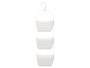 Berilo Set de 3 Paniers de Rangement Suspendus pour Salle de Bain Blanc Plastique 22x17x13 cm (Set de 12)