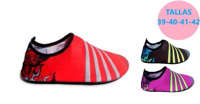 Poessa - Chaussons en néoprène unisexe adulte - Couleurs assorties (noir, rose, rouge) - Tailles 39/40/41/42