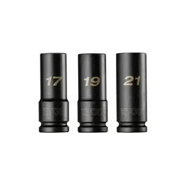 Ryobi Jeu de douilles choc automobile RHDIS3PC - 3 douilles 1/2 - 17, 19 et 21 mm