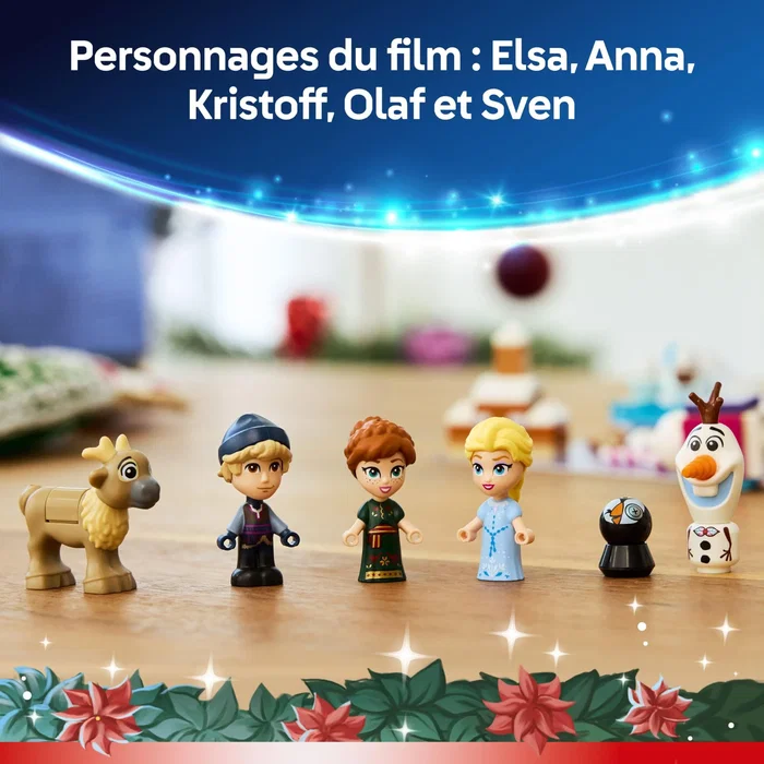 LEGO Calendrier de l'Avent 2025 Disney La Reine des Neiges 43273 - 24 Mini Jouets Incluant 5 Personnages et 1 Jeu de Société - Jouet Enfant dès 5 Ans
