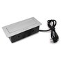 Emuca Atom 26 Lite Multiconnecteur pour bureau, 225x111mm, Peint en aluminium