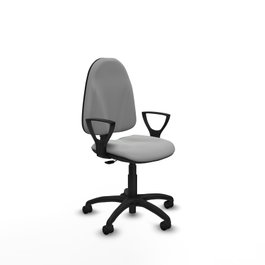 PIQUERAS Y CRESPO Chaise de bureau Algarra, Similicuir Gris Clair